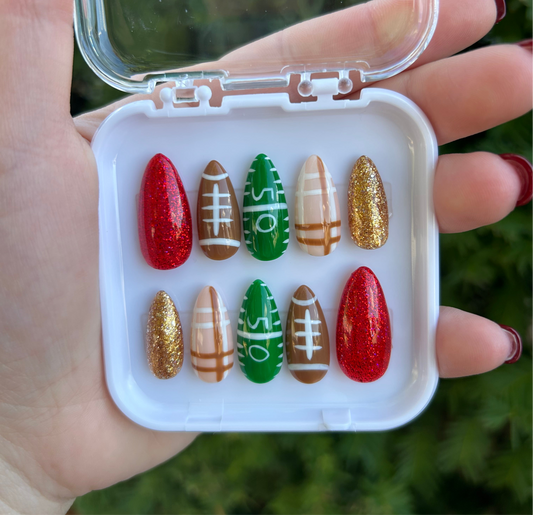 Football Season - custom team colors - Nail Set